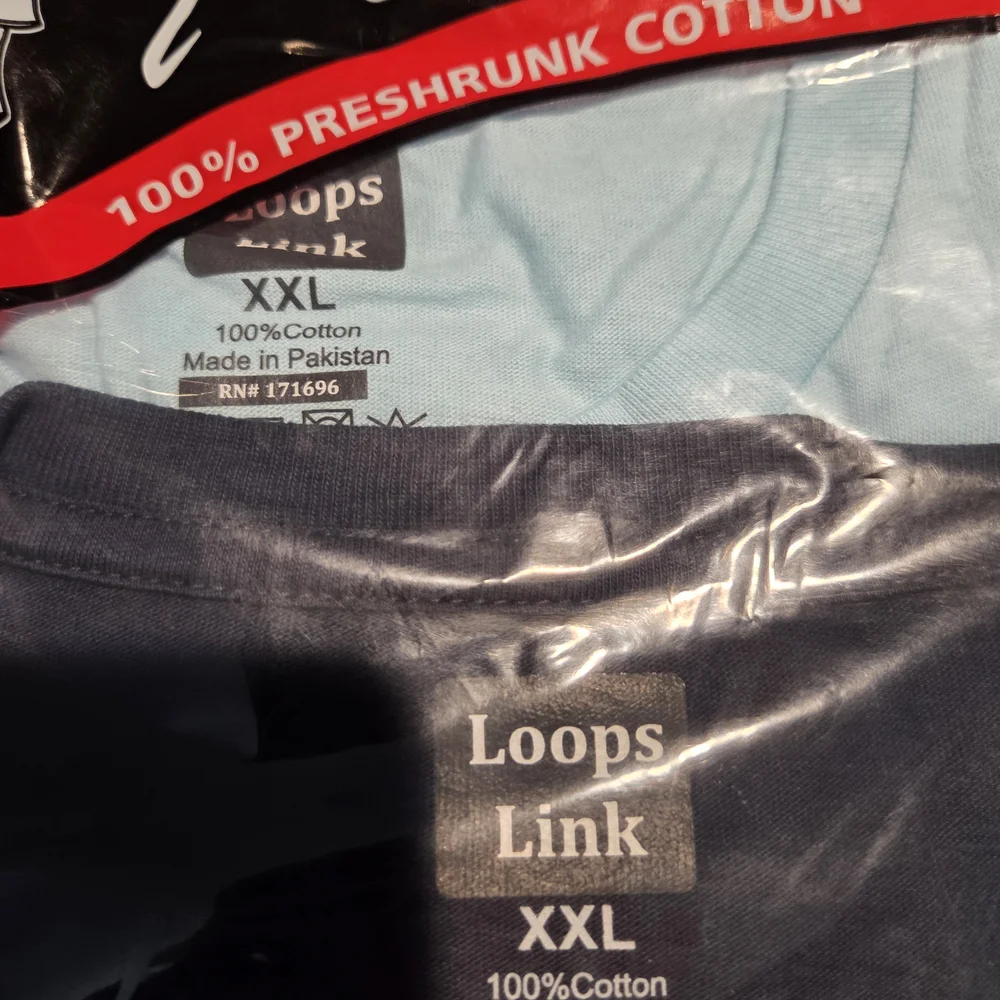 New In Package Men's Blue and Black T-Shirts Sz 2x - Picture 2 of 3
